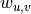w_{u,v}